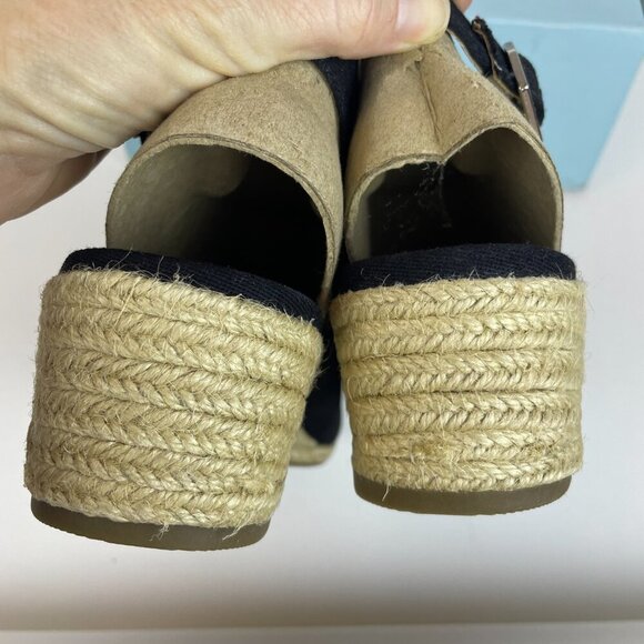 Lifestride socialite espadrille wedge sandal black Size 9 - Picture 4 of 9